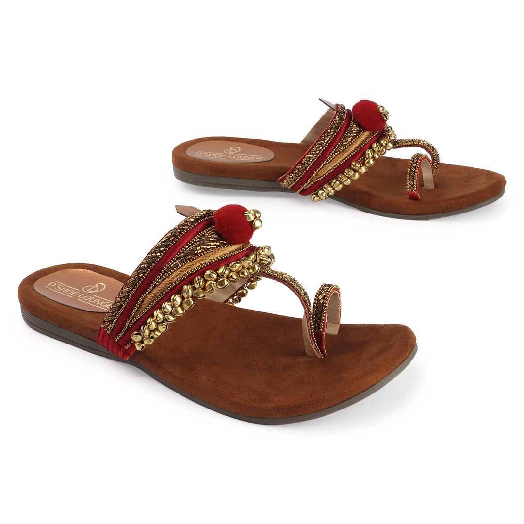 Ethnic Flats with Ghungroo Detail