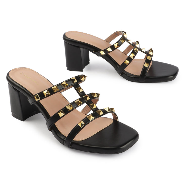 Multi-Strap Studded Heels