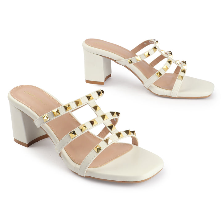 Multi-Strap Studded Heels