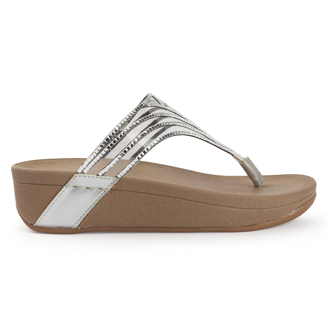 Flip Flops with Crystal Detail