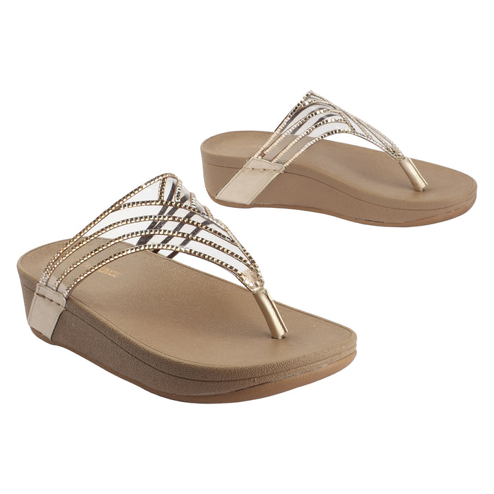 Flip Flops with Crystal Detail