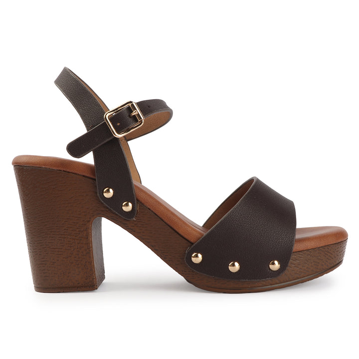 Champagne Festive Block Heels