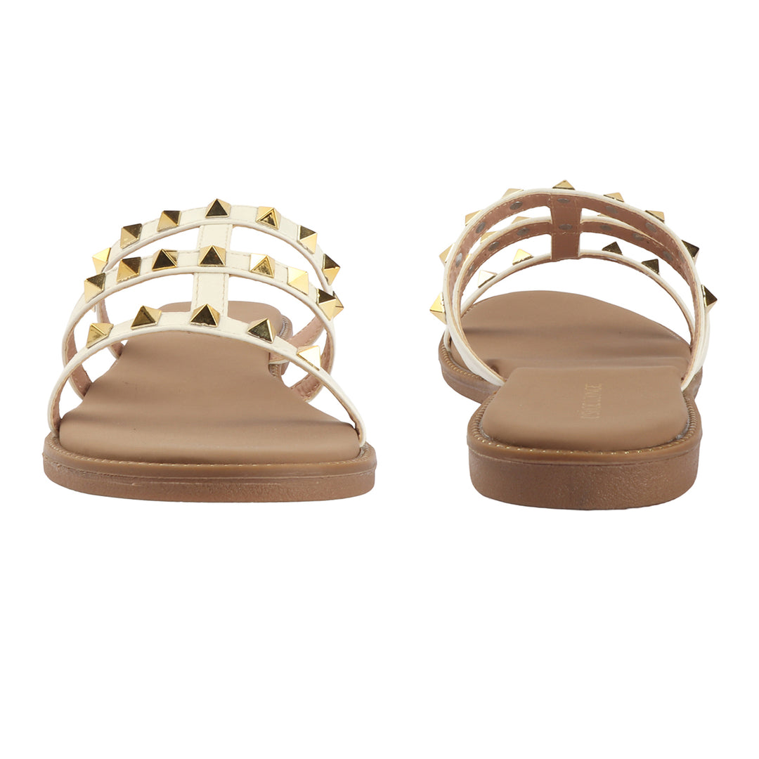 Flats with Gold Stud Detail