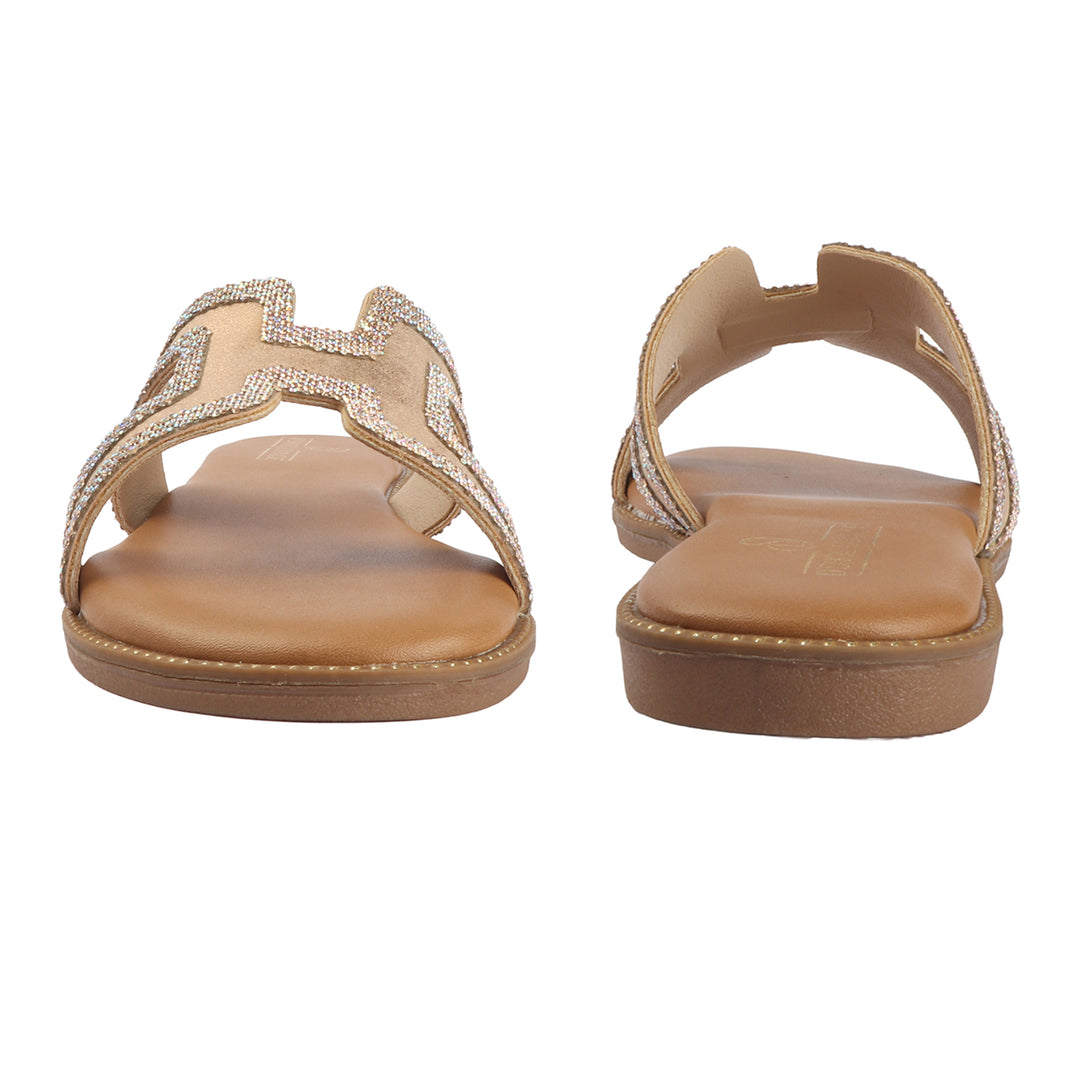 Crystal Detailed Slip-On Sandals