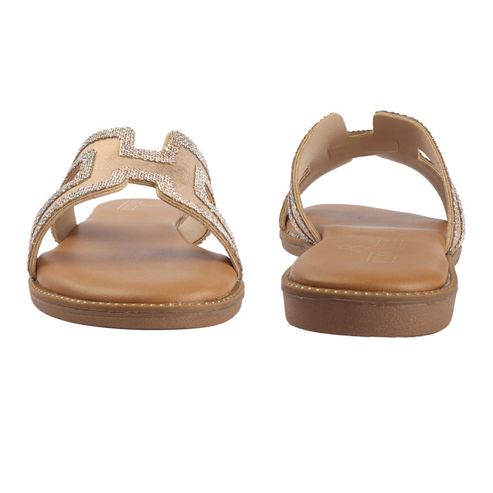 Crystal Detailed Slip-On Sandals
