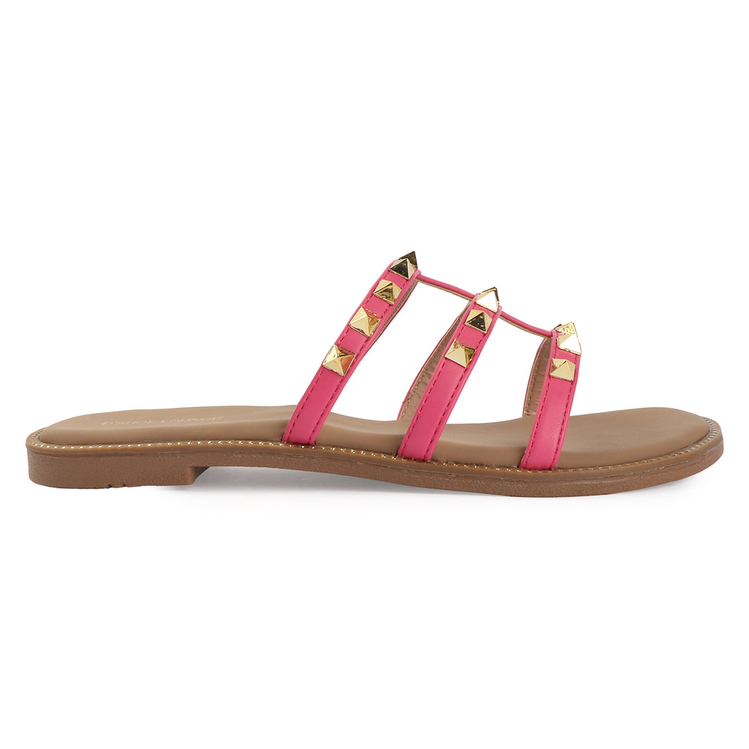 Flats with Gold Stud Detail