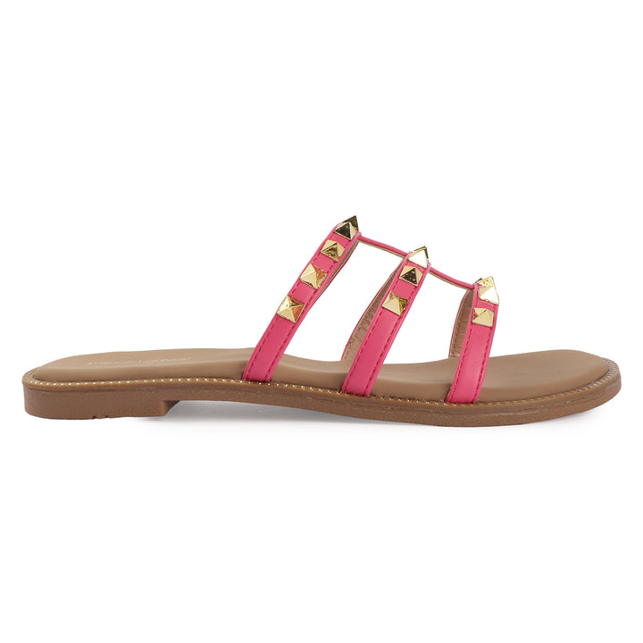 Flats with Gold Stud Detail