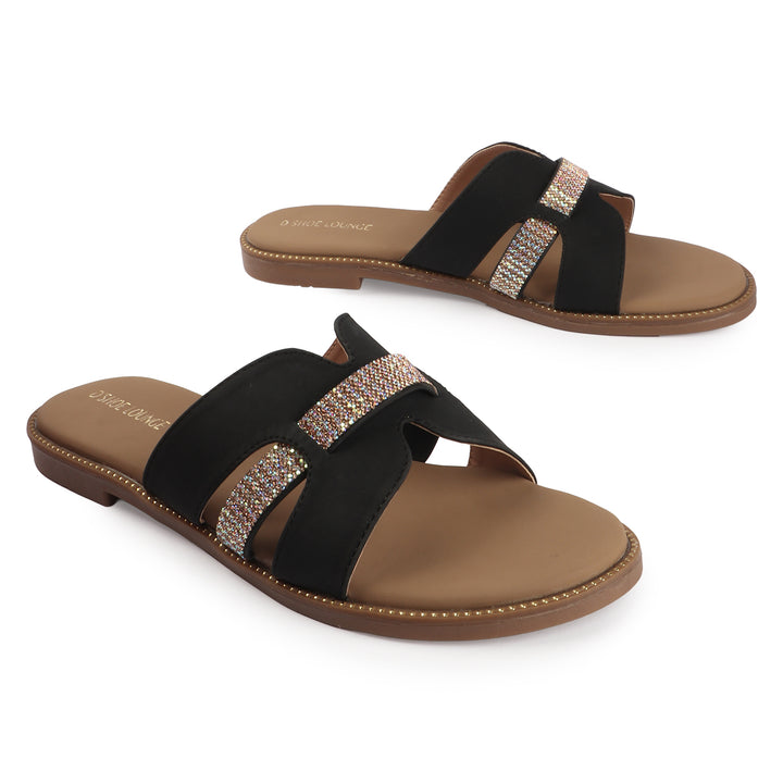 Embellished Slides with Crystal Detail