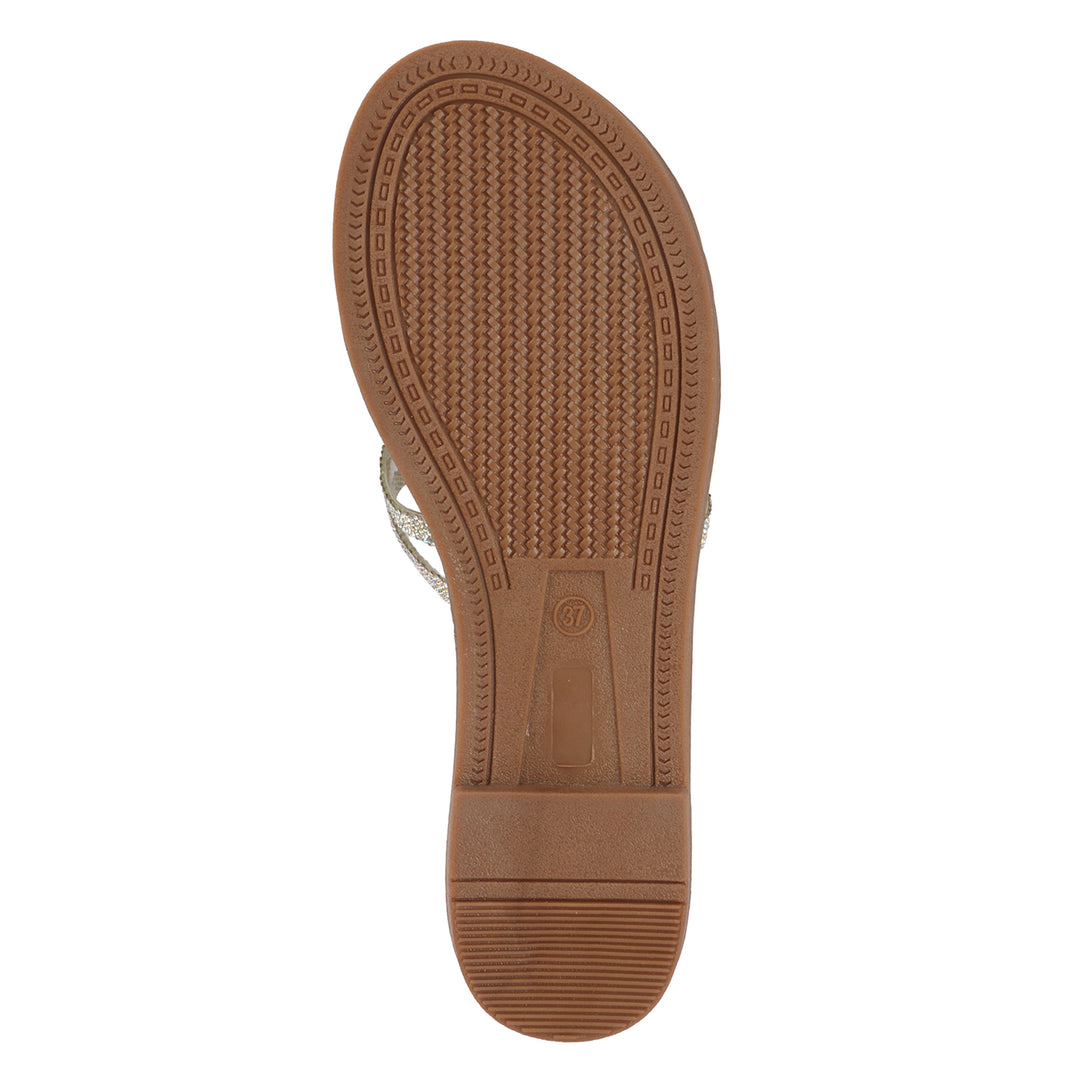 Crystal Detailed Slip-On Sandals