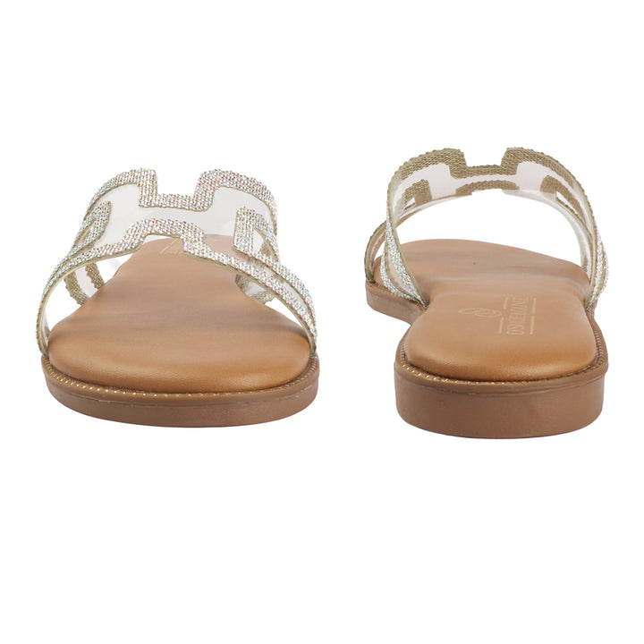 Crystal Detailed Slip-On Sandals