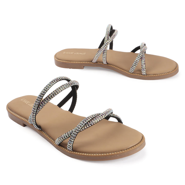 Embellished Flat Slippers