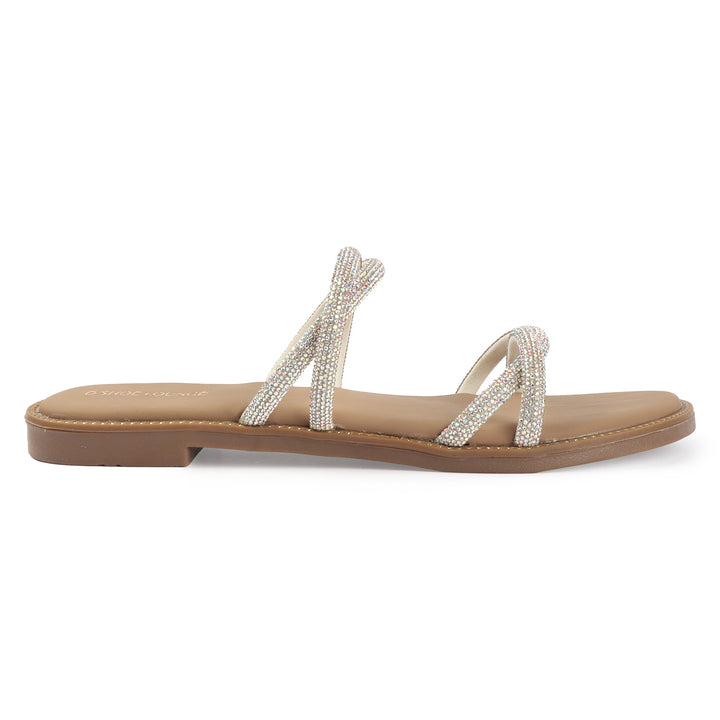 Embellished Flat Slippers