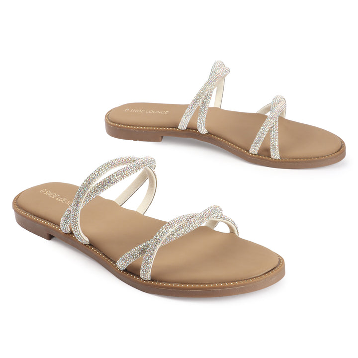 Embellished Flat Slippers