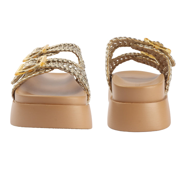 Platform Sandals with Buckle Detail