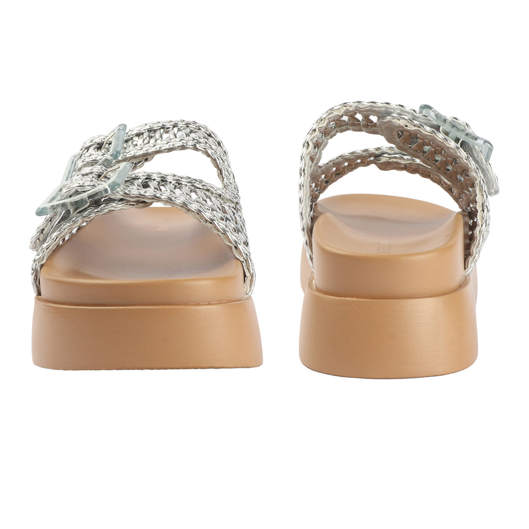 Platform Sandals with Buckle Detail