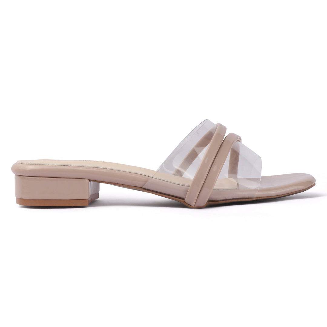 Minimal Transparent Strap Heels