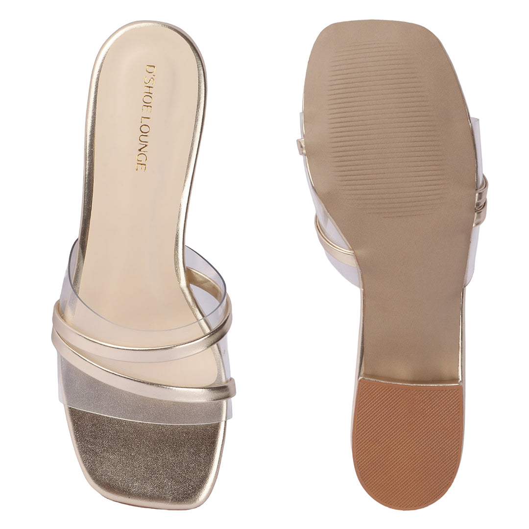 Minimal Transparent Strap Heels