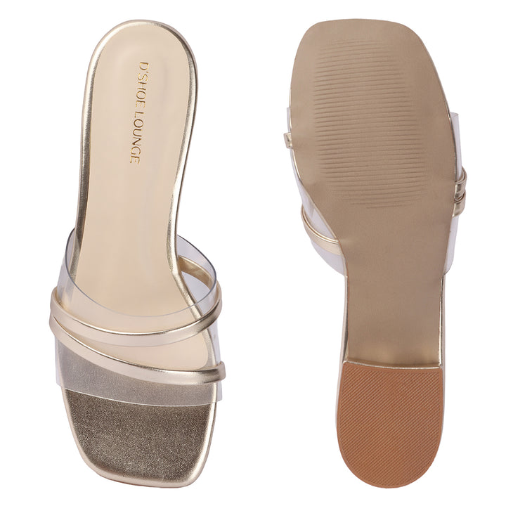 Minimal Transparent Strap Heels
