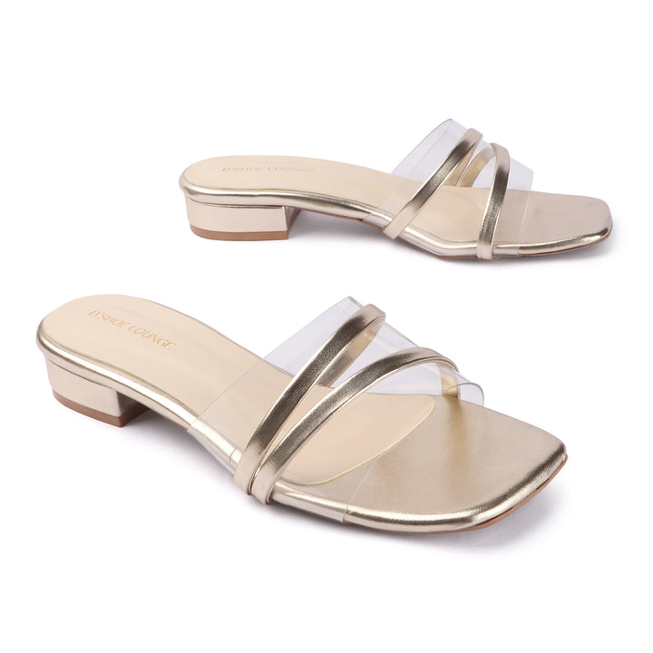 Minimal Transparent Strap Heels