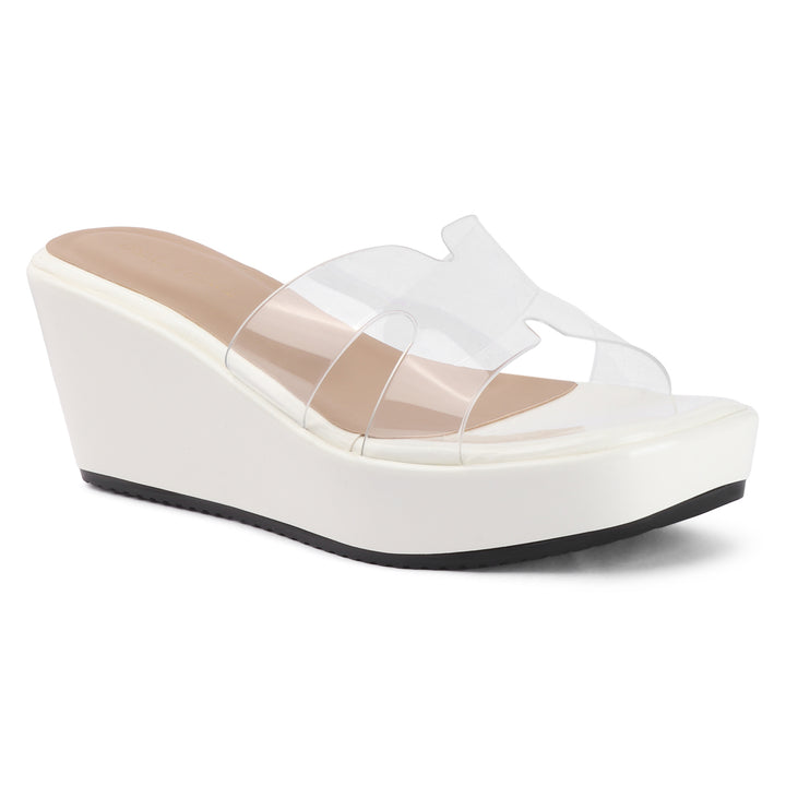 Transparent Strap Platform Wedges