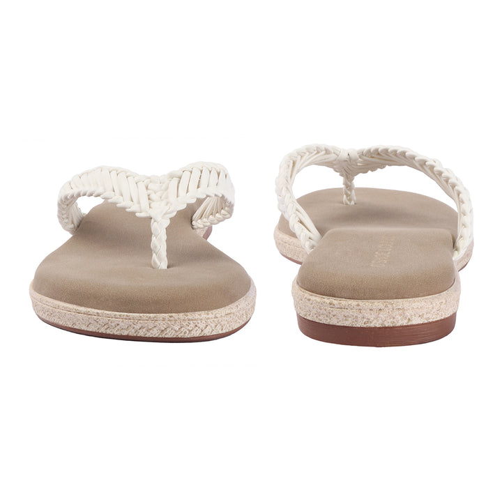 Open Toe Braided Strap Flats