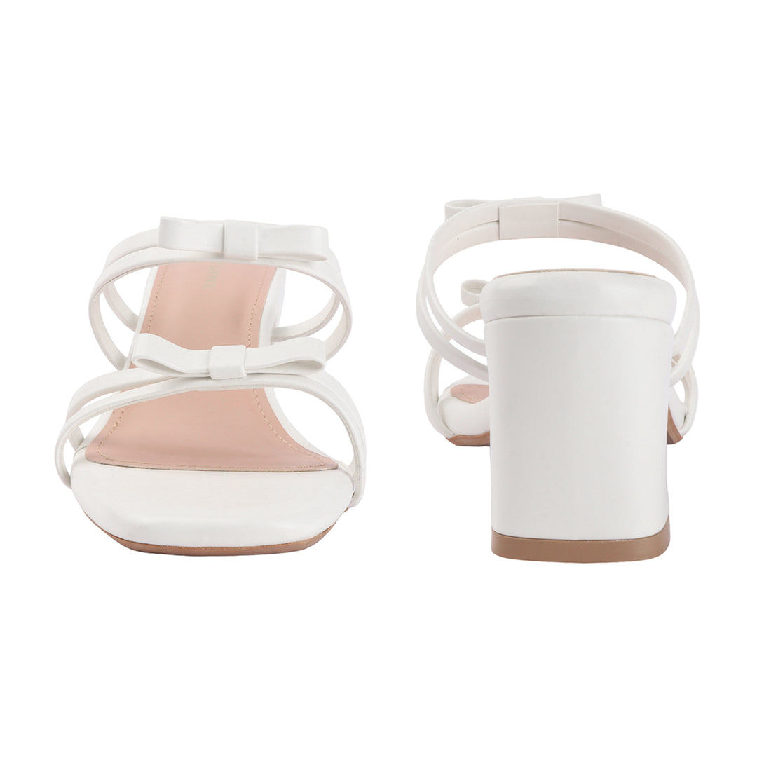 Bow Detail Multi-Strap Block Heels