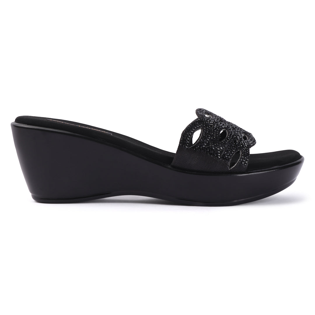 Embellished Open Toe Wedges
