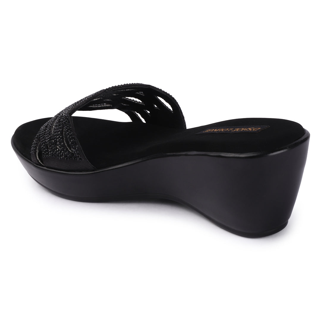 Embellished Open Toe Wedges