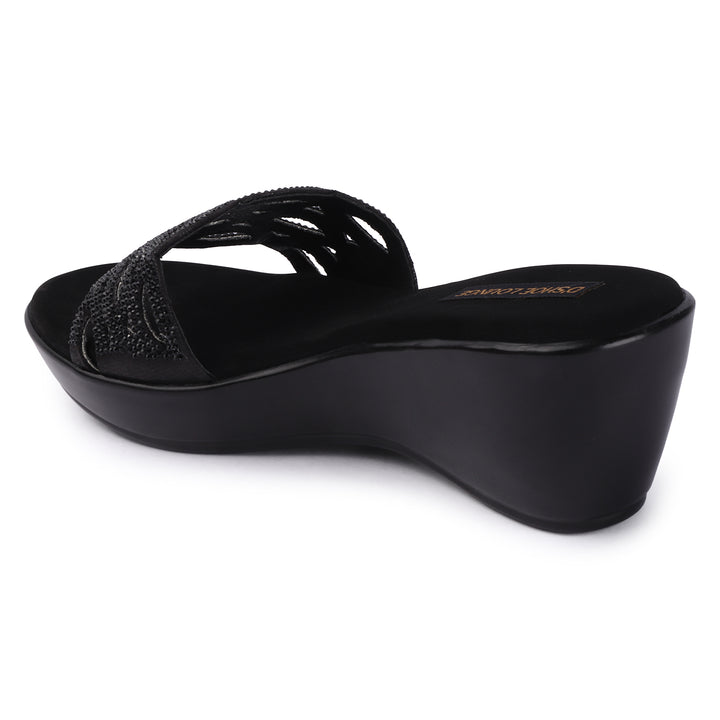 Embellished Open Toe Wedges