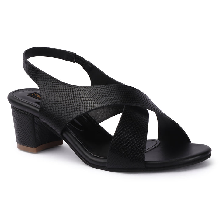 Criss-Cross Strap Block Heels