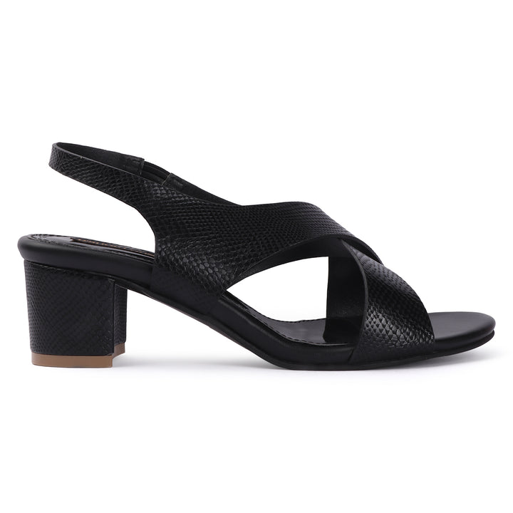 Criss-Cross Strap Block Heels