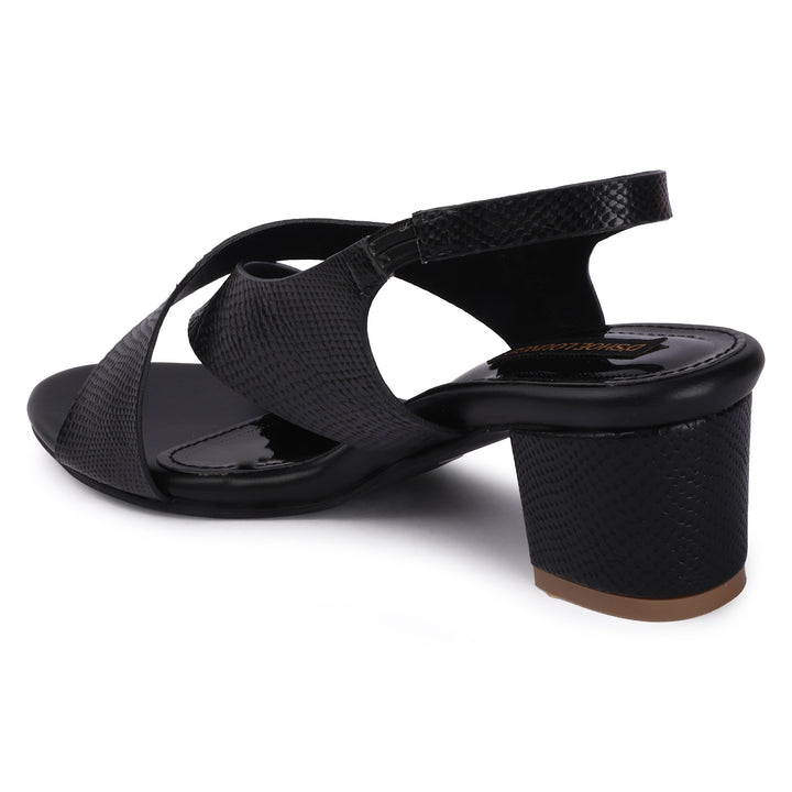Criss-Cross Strap Block Heels