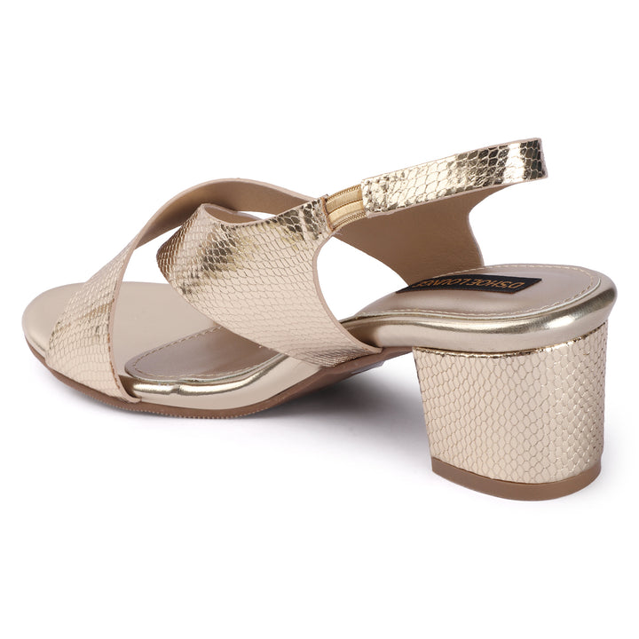 Criss-Cross Strap Block Heels