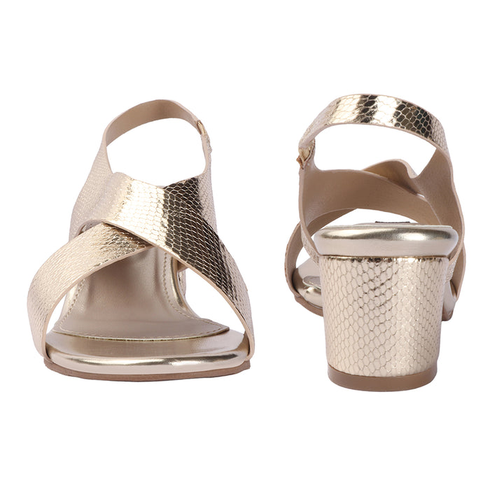 Criss-Cross Strap Block Heels