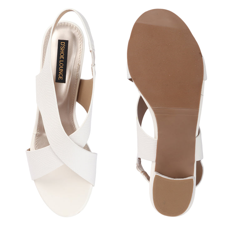 Criss-Cross Strap Block Heels