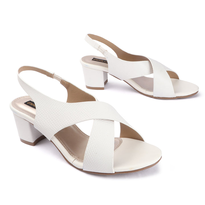 Criss-Cross Strap Block Heels