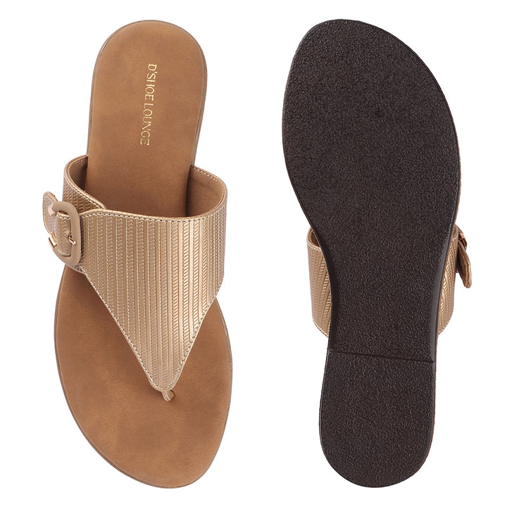 Champagne Gold Slingback Sandals