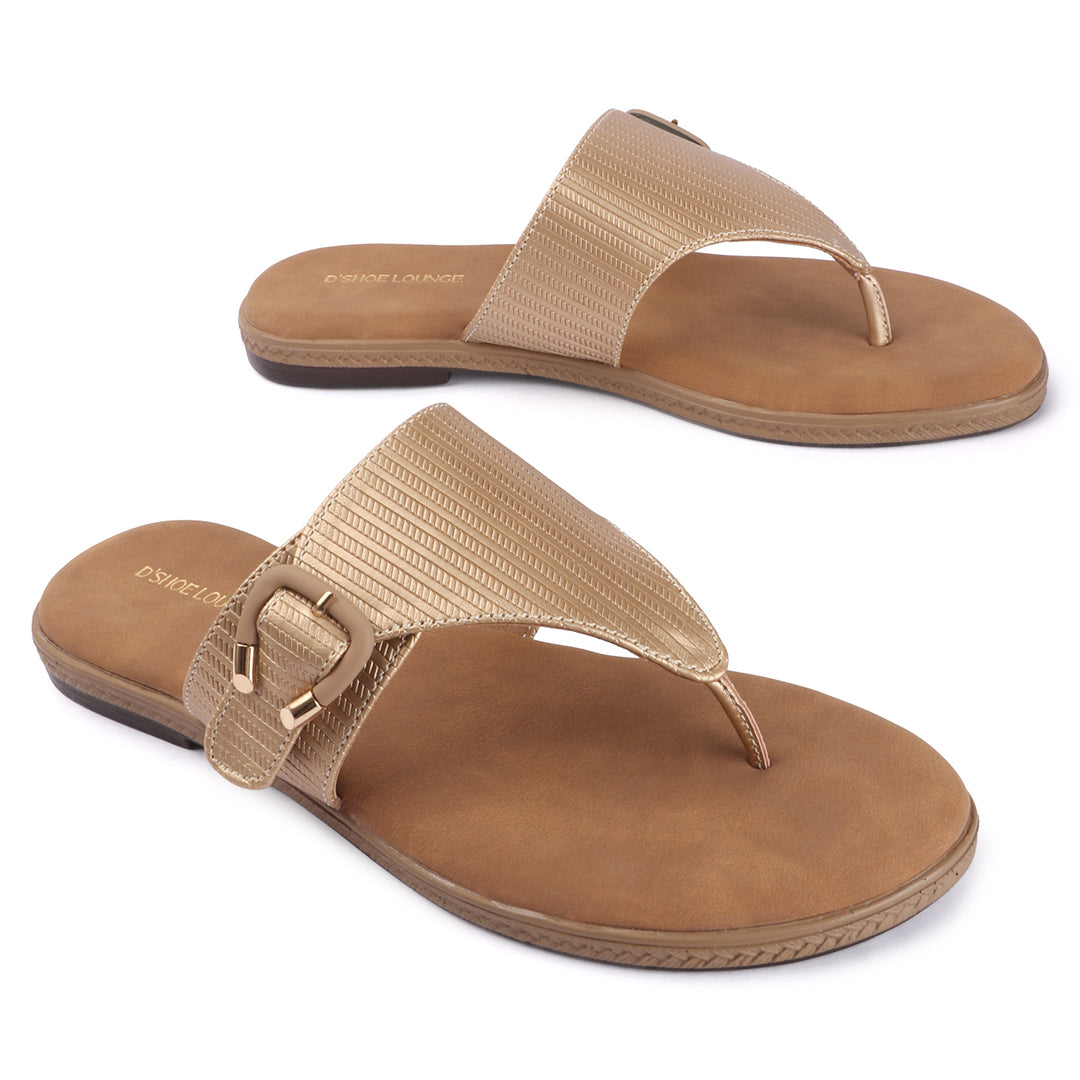 Champagne Gold Slingback Sandals