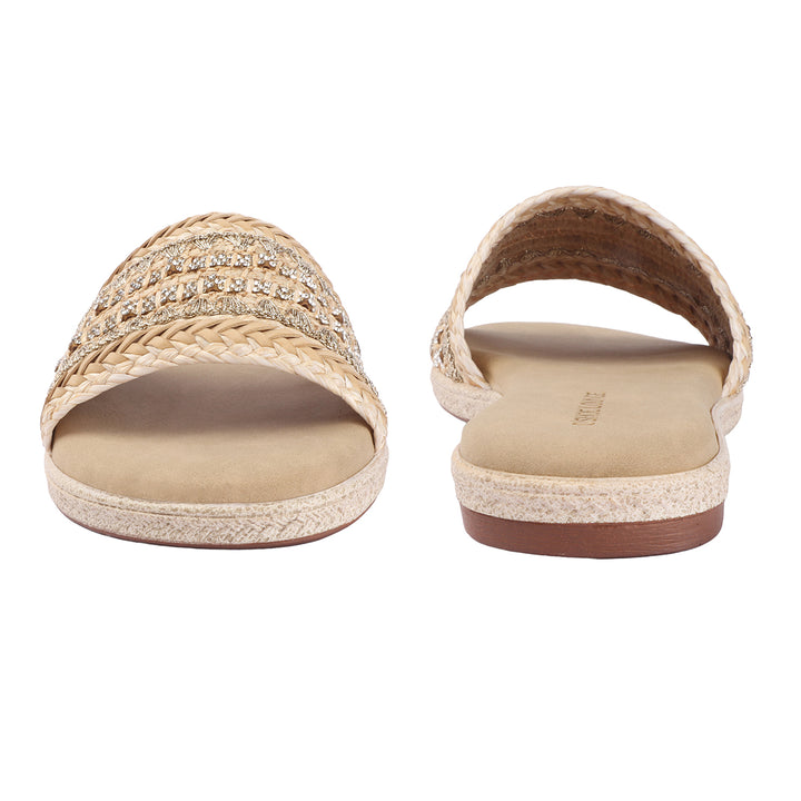 Casual Chic Embellished Slides