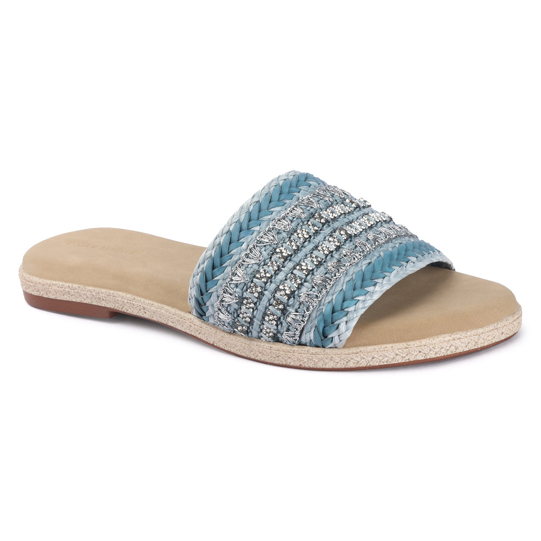 Casual Chic Embellished Slides