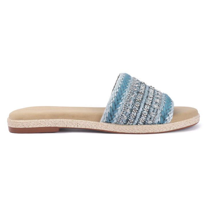 Casual Chic Embellished Slides