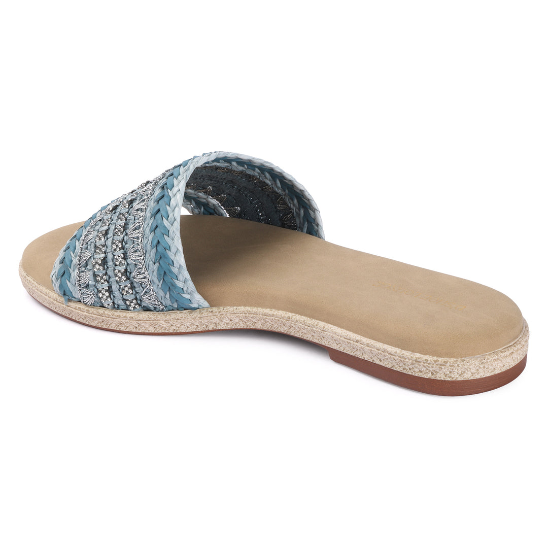 Casual Chic Embellished Slides