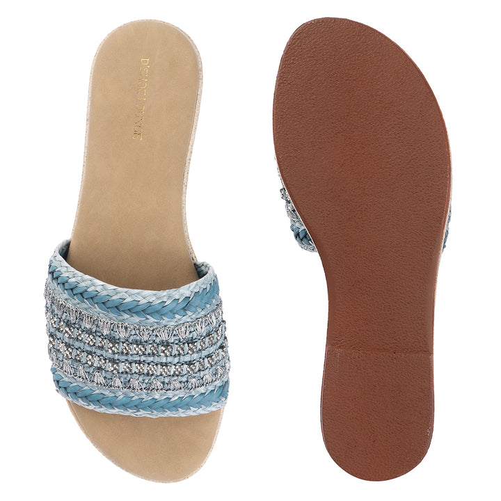Casual Chic Embellished Slides
