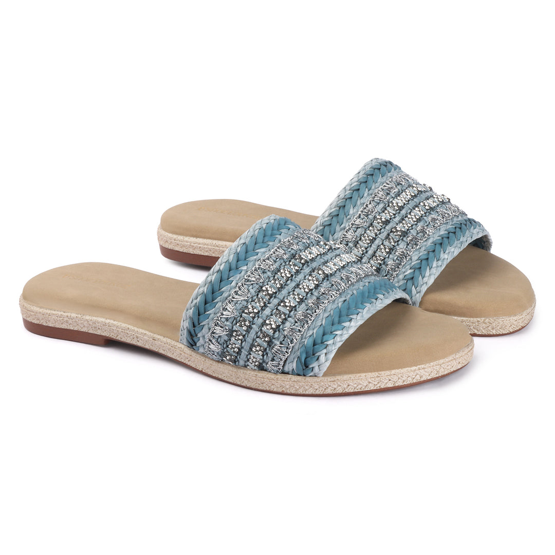 Casual Chic Embellished Slides