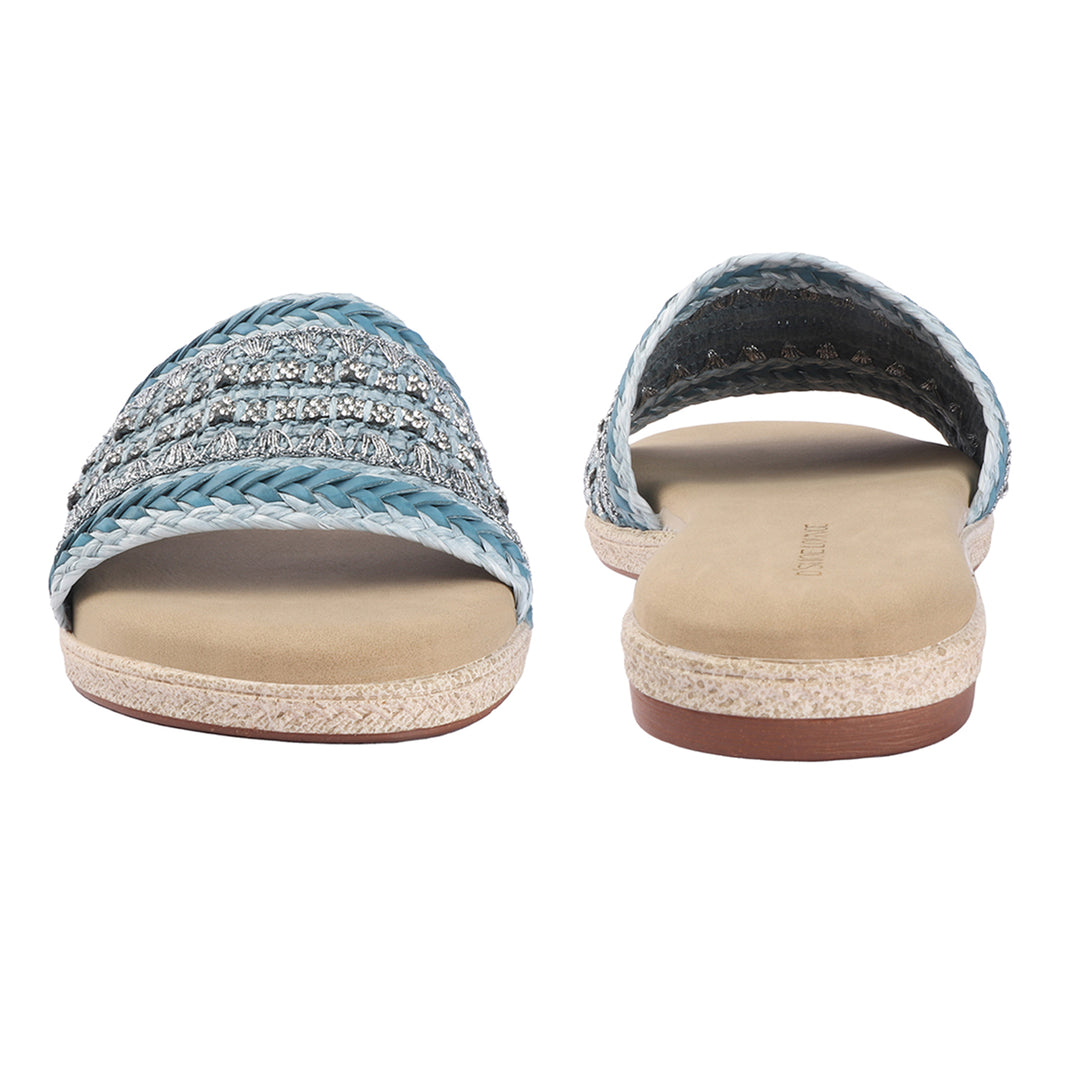 Casual Chic Embellished Slides