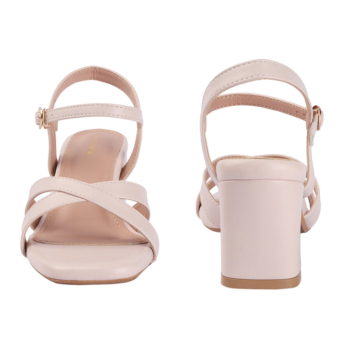 Cross Strap Block Heel Sandals