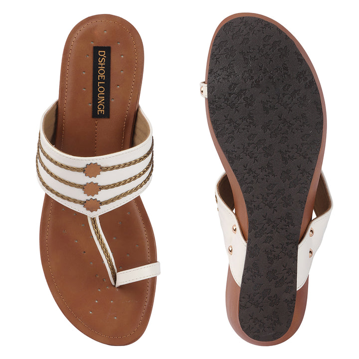 Wedge Kolhapuri-Style Sandals
