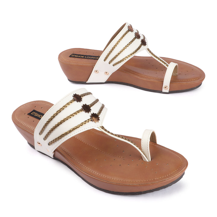 Wedge Kolhapuri-Style Sandals