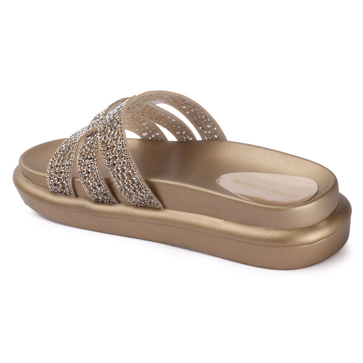 Crystal Embellished Platform Slides