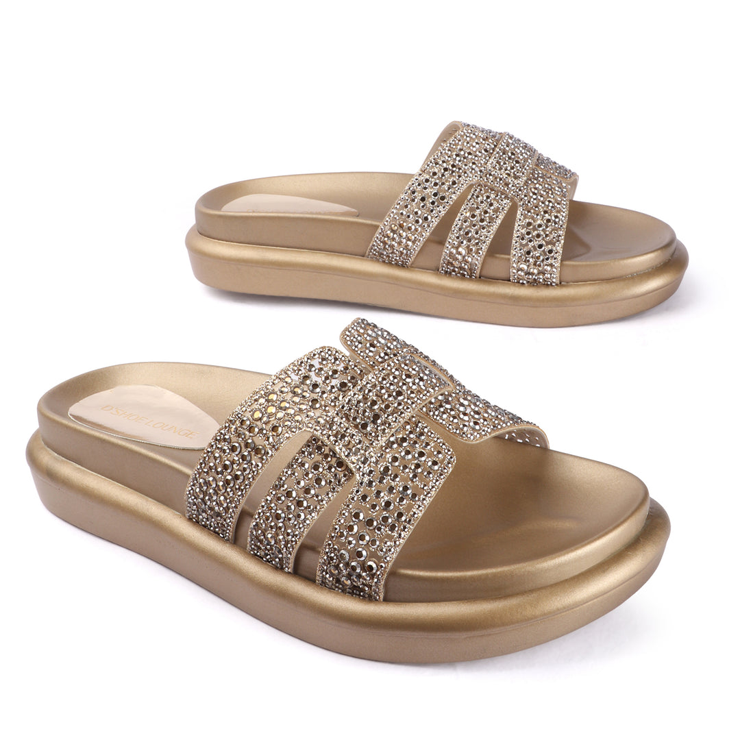 Crystal Embellished Platform Slides